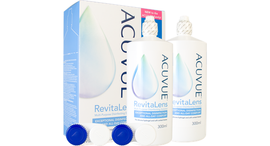 Acuvue RevitaLens Doppelpack, Verpackung und Kontaktlinsenbehälter - Ansicht 2