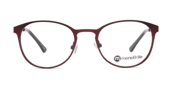 meineBrille 04-79000-01, Rot/Schwarz Matt front - Ansicht 3