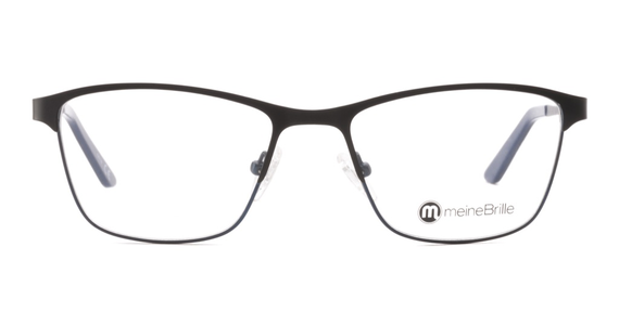 meineBrille 04-87020-01, Schwarz/Blau Matt front - Ansicht 2