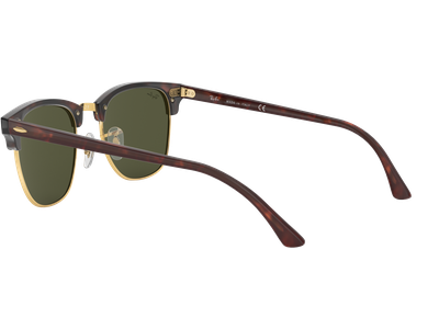 Ray-Ban Clubmaster SMALL RB3016 Classic Glänzend Tortoise / Grün W0366 49 - Ansicht 4