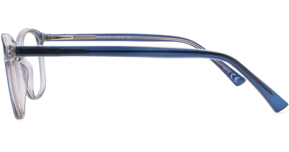 meineBrille 04-96050-02, Dunkel Blau/Blau Havanna seite - Ansicht 4
