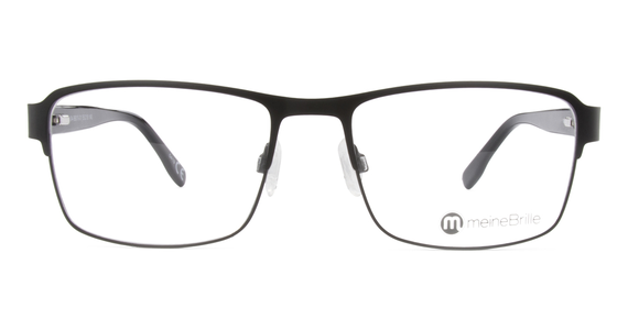meineBrille 04-96010-01, Schwarz Matt front - Ansicht 3