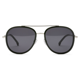 FRAIMS Sun Sonnenbrille Unisex FRAIMS 13-08070-02 Stevie, Silber glänzend, Dunkelgrün