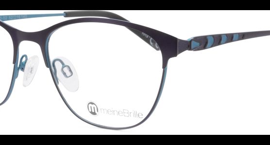 meineBrille 04-96020-02, Dunkel Violett/Türkis Matt nah - Ansicht 7