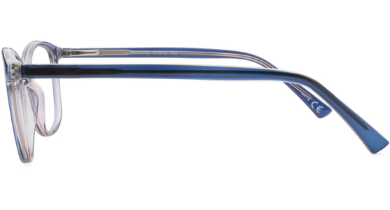 meineBrille 04-96050-02, Dunkel Blau/Blau Havanna seite - Ansicht 4