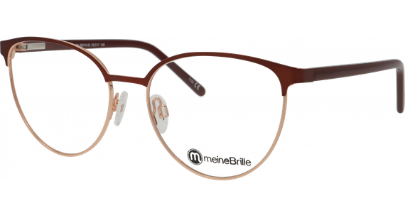 meineBrille 04-30010-02 Rot matt/Kupfergold glänzend - Ansicht 2