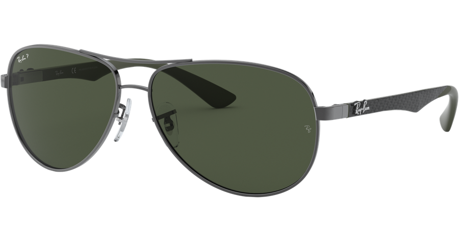 Ray Ban RB8313 Carbonfaser Gunmetall Grun Polarisiert