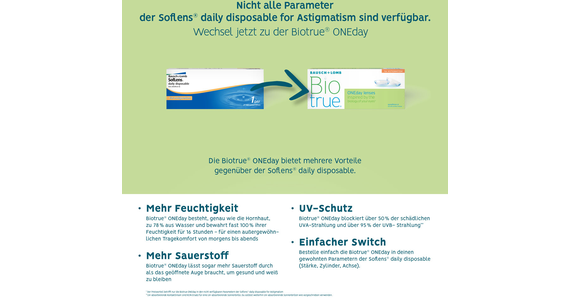 SofLens daily disposable toric 30er - Ansicht 5