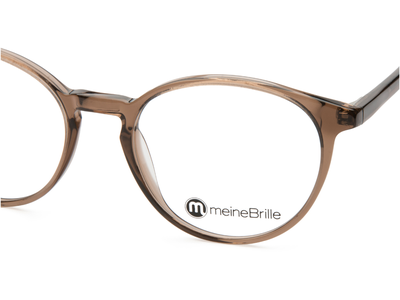 meineBrille 04-12070-01, Braun transparent glänzend Nah - Ansicht 5