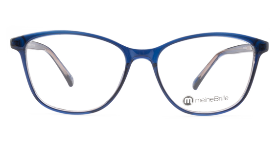 meineBrille 04-96050-02, Dunkel Blau/Blau Havanna front - Ansicht 3