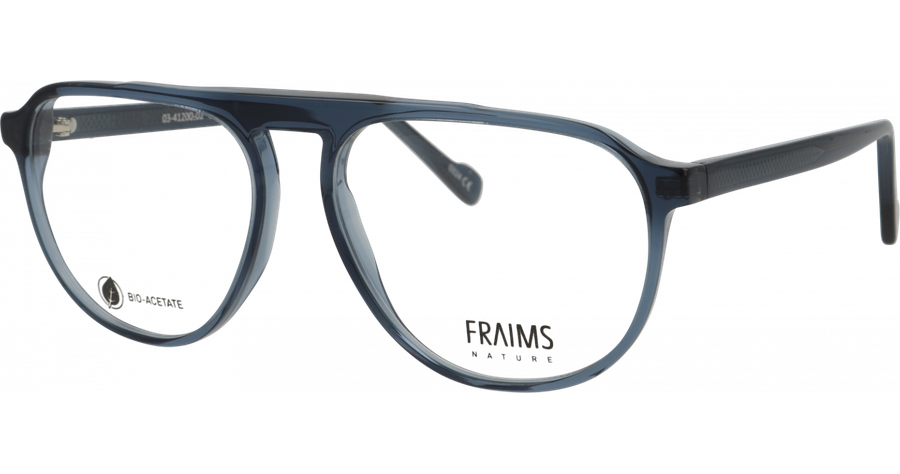 FRAIMS Brille Unisex FRAIMS NATURE 03-41200-02 River, blaugrau transparent glänzend Ansicht 1