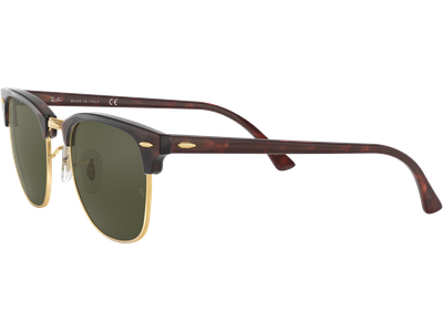 Ray-Ban Clubmaster SMALL RB3016 Classic Glänzend Tortoise / Grün W0366 49 - Ansicht 2