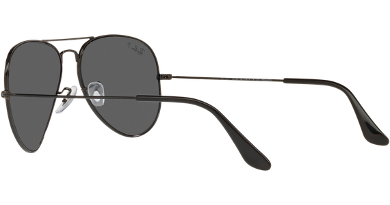 Ray Ban Aviator Total Black RB3025 002 48 Schwarz Schwarz 58 MEDIUM