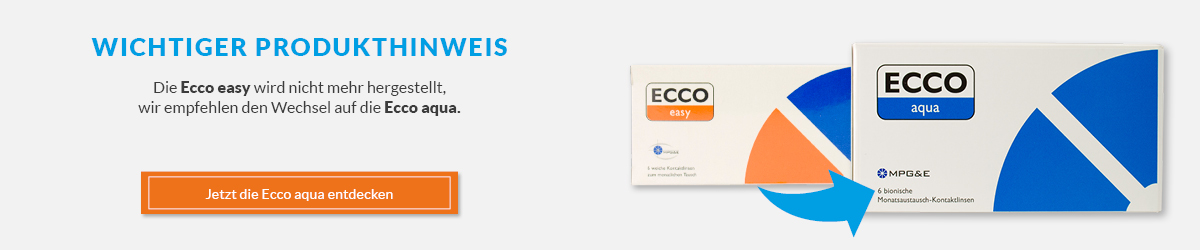 Die Produktion der Ecco Easy wird eingestellt, wir empfehlen den Wechsel auf die Ecco Aqua.