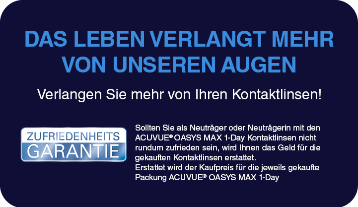 Testen Sie die Acuvue Oasys Max
