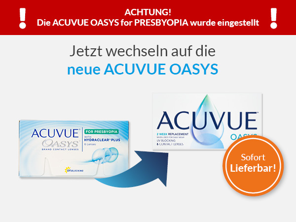 Jetzt wechseln auf die Acuvue Oasys Multifocal 