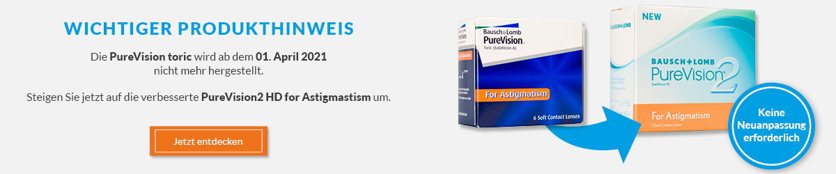 PureVision 2 HD for Astigmatism bei meineLinse
