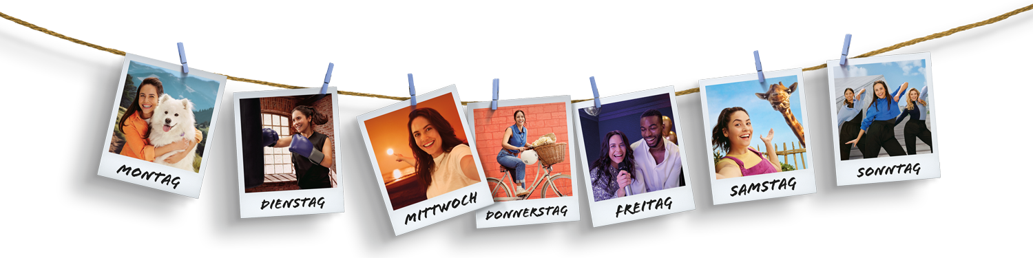 Alcon Wochenlinse - Polaroidbilder an W&auml;scheleine