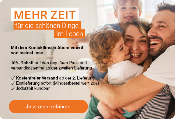 Mehr Zeit für die schönen Dinge im Leben mit dem Kontaktlinsen Abonnement von meineLinse