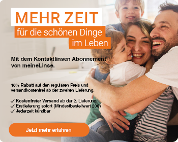 Mehr Zeit für die schönen Dinge im Leben mit dem Kontaktlinsen Abonnement von meineLinse