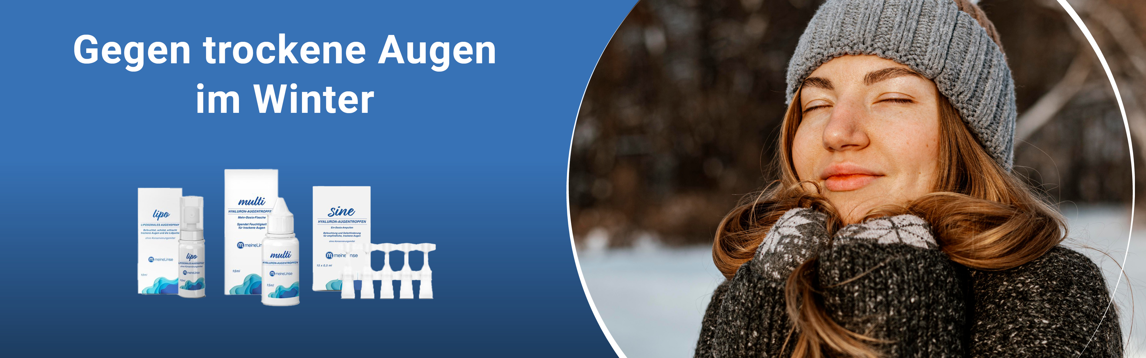 Augentropfen gegen trockene Augen im Winter