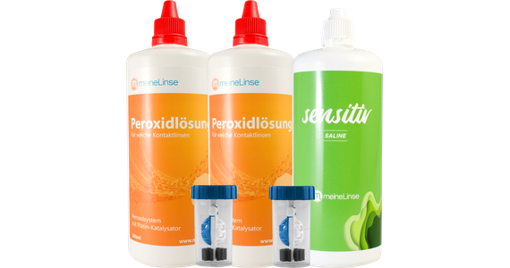  meineLinse Peroxid 2x360ml + Kochsalzlösung 1x360ml Ansicht 1