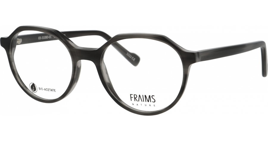 FRAIMS Brille Unisex FRAIMS NATURE 03-31080-01 Naoki, Steingrau meliert glänzend Ansicht 1