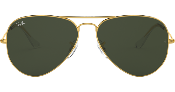 Ray-Ban Aviator Classic RB3025 Glänzend Gold / Grün 001 62 - LARGE - Ansicht 2