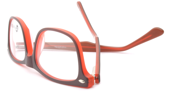 meineBrille 04-69000-01, Braun/Rot Matt umgedreht - Ansicht 6