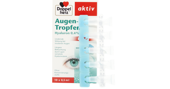  Doppelherz Augentropfen Extra mit Hyaluron 0,4% - 10 x 0,5 ml Ampullen Ansicht 1