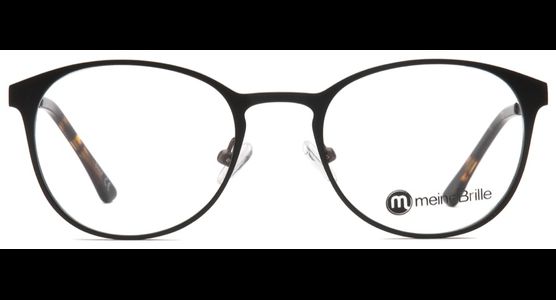 meineBrille 04-79000-02, Schwarz/Nougat Matt front - Ansicht 3