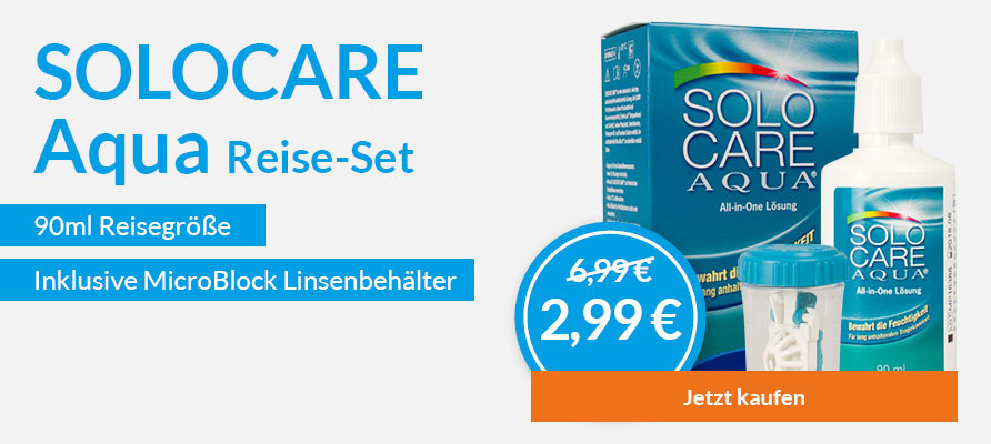 Solocare Aqua Reiseset mit 90ml bei meineLinse für 2,99€