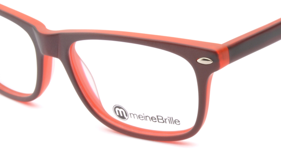 meineBrille 04-69000-01, Braun/Rot Matt nah - Ansicht 7