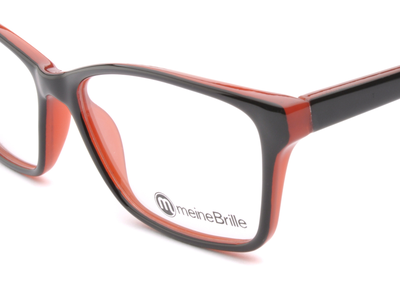 meineBrille 04-69190-01, Schwarz/Rot nah - Ansicht 3