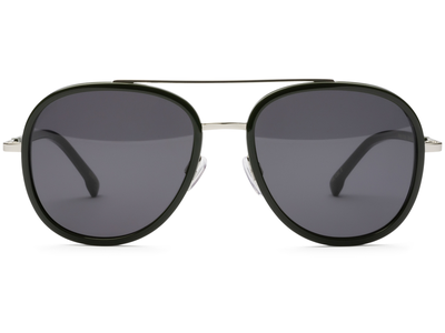 FRAIMS Sun Sonnenbrille Unisex FRAIMS 13-08070-02 Stevie, Silber glänzend, Dunkelgrün Ansicht 2