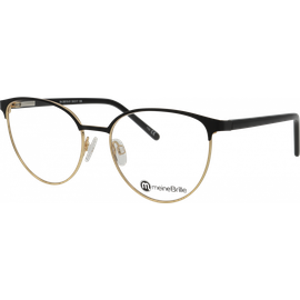 meineBrille Brille Damen meineBrille 04-30010-01 Schwarz matt/Gold glänzend