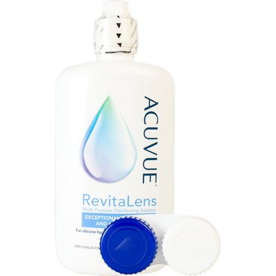Acuvue RevitaLens Flasche und Kontaktlinsenbehälter - Ansicht 2