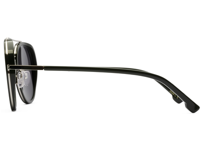 FRAIMS Sun Sonnenbrille Unisex FRAIMS 13-08070-02 Stevie, Silber glänzend, Dunkelgrün Ansicht 3