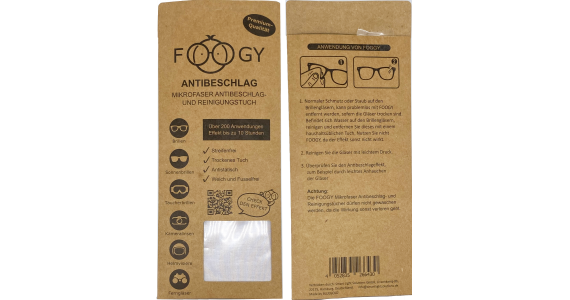 FOOGY Mikrofaser Antibeschlag- und Reinigungstuch