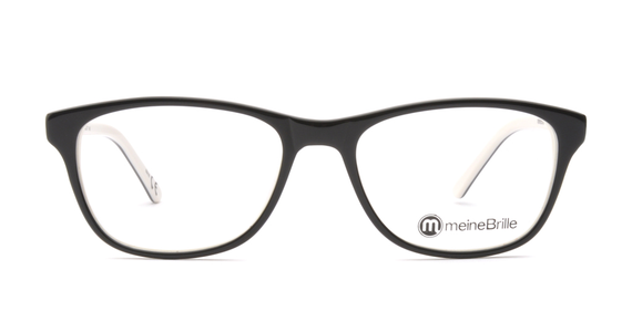meineBrille 04-69040-02, Schwarz/Creme front - Ansicht 3