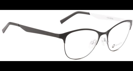 meineBrille 04-87010-01, Schwarz/Weiß Matt rechts - Ansicht 4