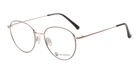 meineBrille 04-96090-02, Braun Matt/Gold Glänzend links - Ansicht 2
