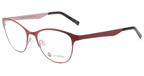 meineBrille 04-87010-02, Rot/Rosa Matt links - Ansicht 4